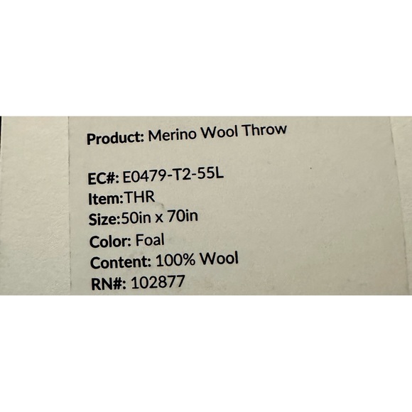 BERKSHIRE BLANKET Merino Wool Throw Brown - Picture 4 of 4